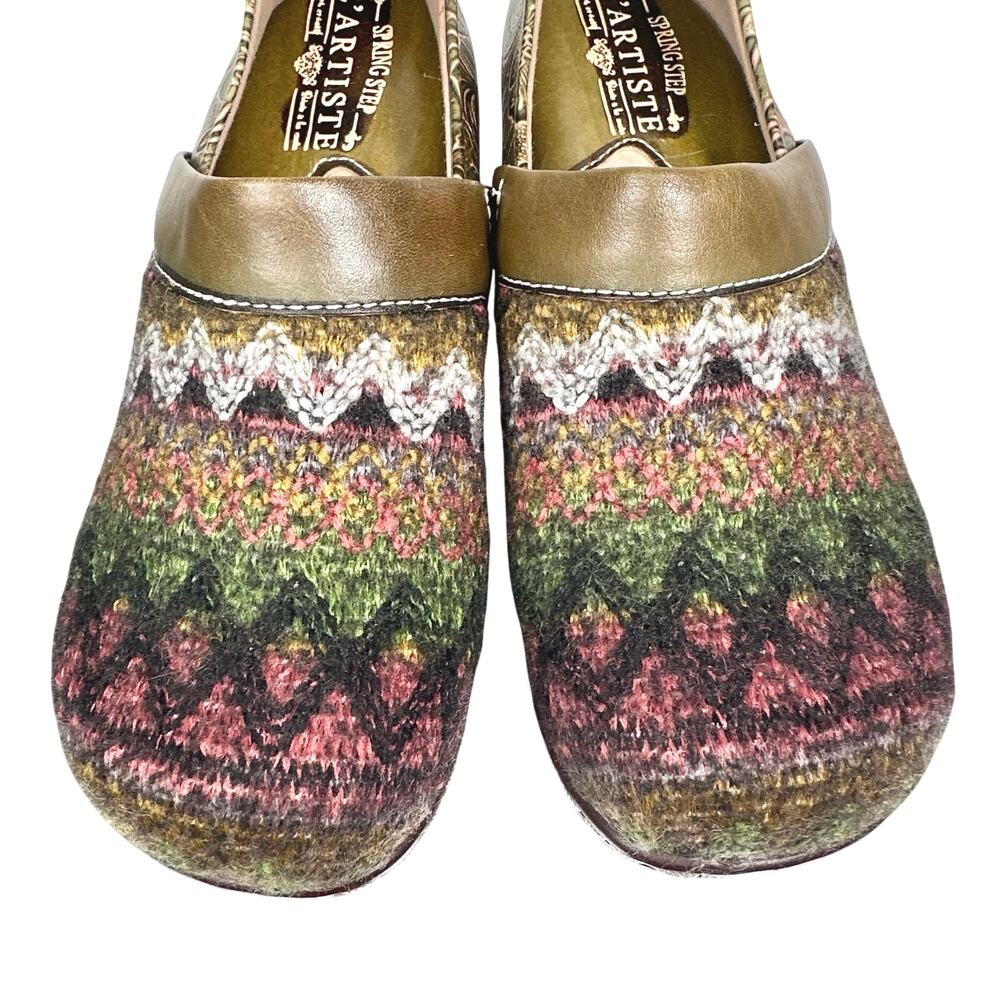 L’Artiste Spring Step | Women | Zagabank Art Knit Leather Slip-On Shoes | US 6.5 - Picture 8 of 13